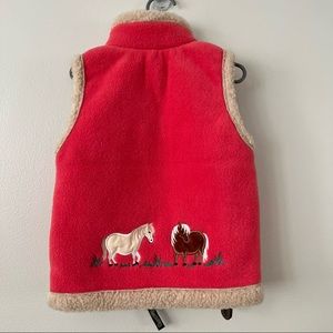 Vintage Shires Classics Equestrian Horse Fleece Vest